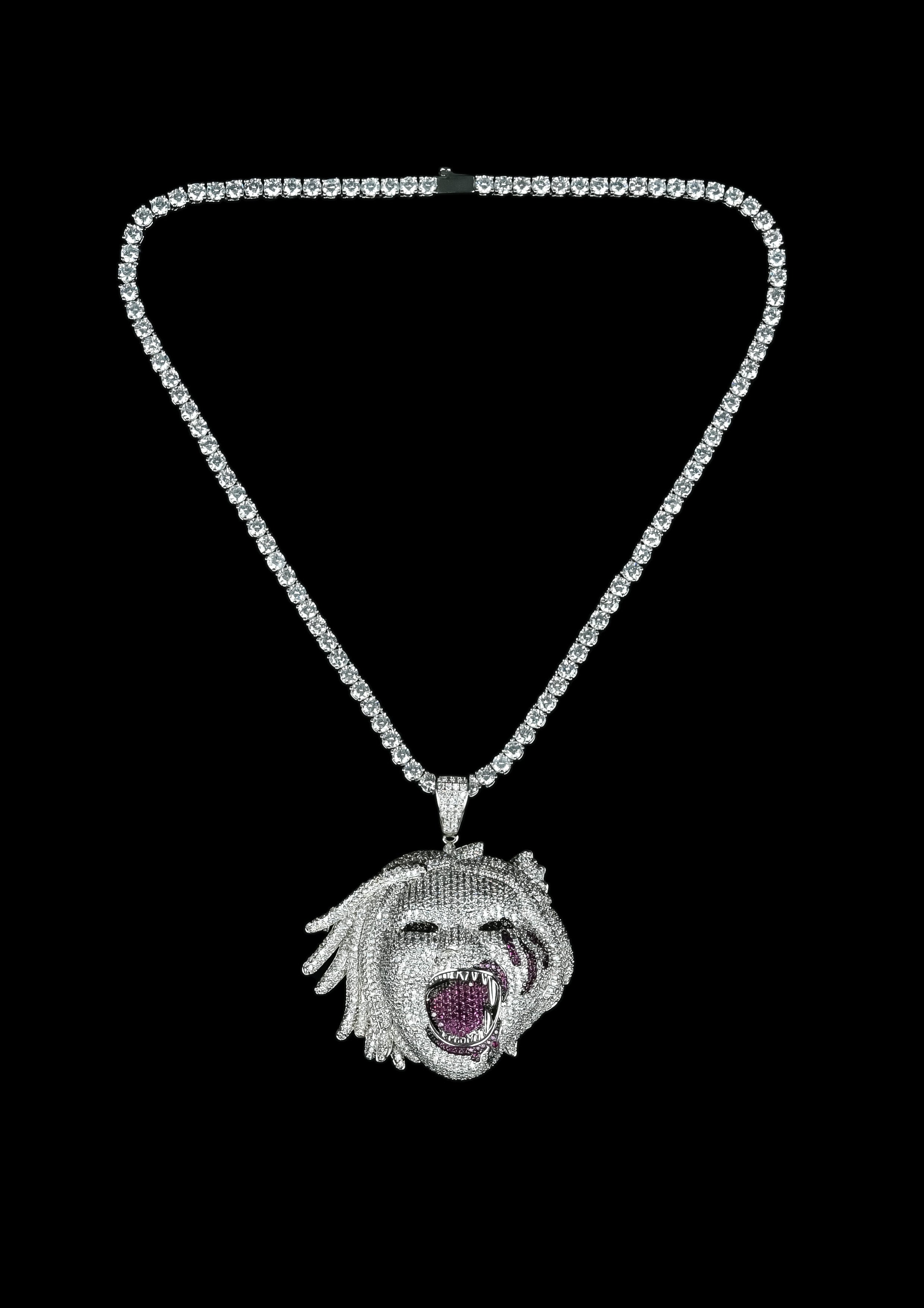Iced Out Medusa Head Pendant, Micro Pave CZ Diamond Medusa Necklace, Rapper Hip Hop Necklace, Greek Mythology Jewelry Gift for Him