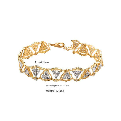 Sterling Silver Sparkling Brushed Zirconia Bracelet
