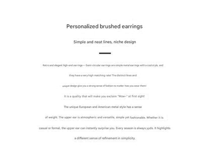 Sterling Silver Brushed Stripe Earrings