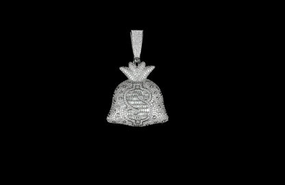 14K Gold Plated Money Dollar Sign Pendent, 24" Rope Chain Pendent Jewelry For Men