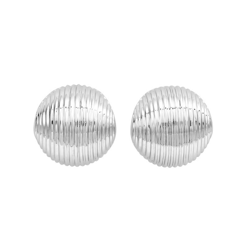 Sterling Silver Brushed Stripe Earrings
